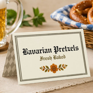 Carte de table pliée personnalisée pour Oktoberfes