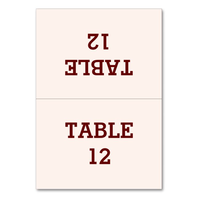 Carte de table pliée pour mariée et chambre person (Par défaut)