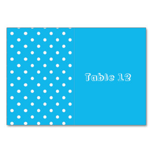 Carte de table Pointe Polka Blue Pool Party