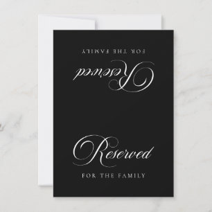 Carte de table réservée pour mariage classique ivo