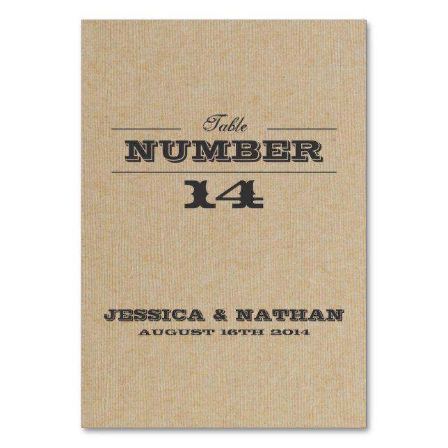 Carte de table Rustic Trophy Grey (Par défaut)