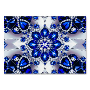 Carte de table spéciale aux couleurs Bleues Blance