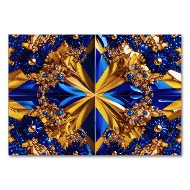 Carte de table spéciale avec les couleurs suédoise (Devant)