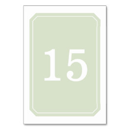 Carte de table verte tout simplement élégante