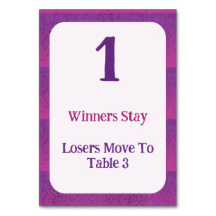 Carte de table violette moderne