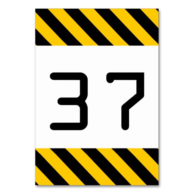 Carte de tableau à rayures noir et jaune (Par défaut)