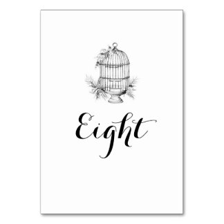 Carte de tableau Classic Birdcage Noms / Numéros