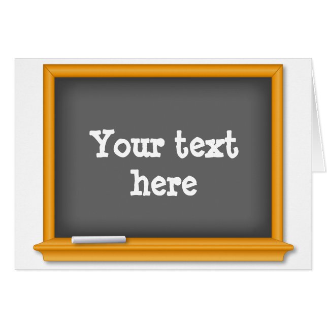 Carte de tableau de bord de classe personnalisable (Devant Horizontal)