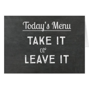 Carte de tableau de bord du menu d'aujourd'hui