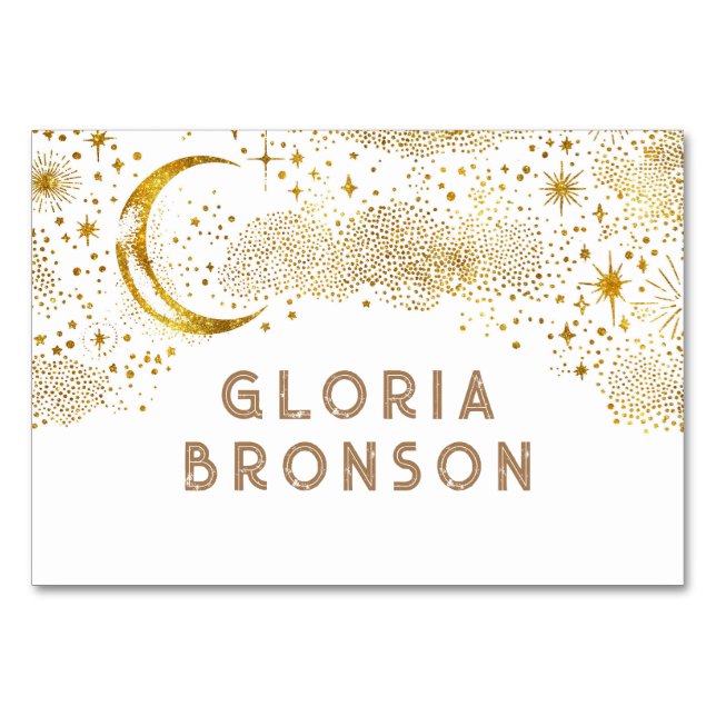 Carte de tableau Starry Nigh Moon individuels Nom  (Devant)