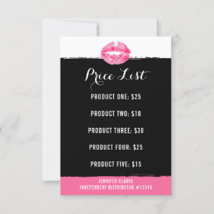 Carte de tarif marketing du distributeur Lipstick