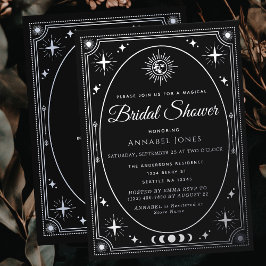 Carte de Tarot Céleste Argentée Mariage Noir Showe