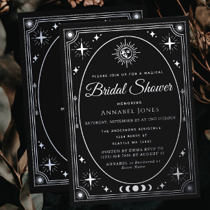 Carte de Tarot Céleste Argentée Mariage Noir Showe
