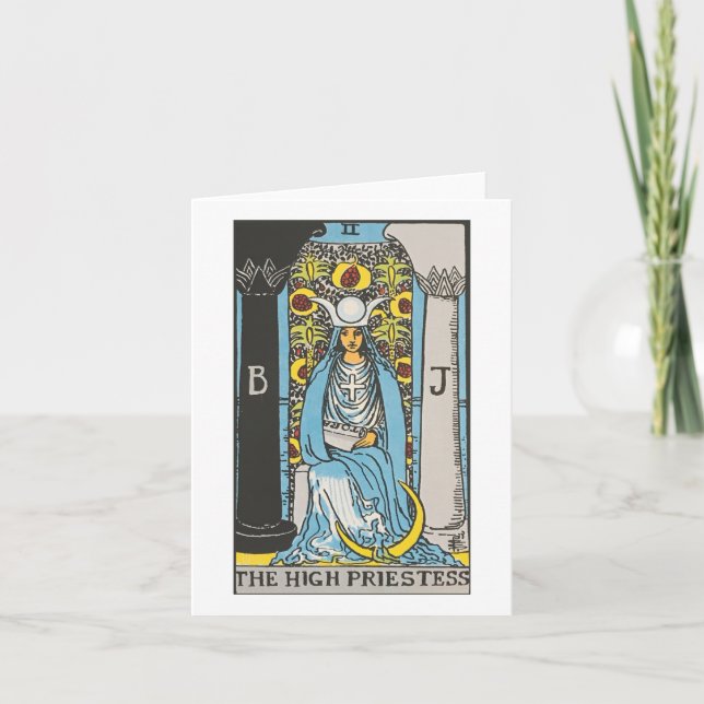 Carte de tarot de la Haute Prêtesse - Rider Waite  (Devant)