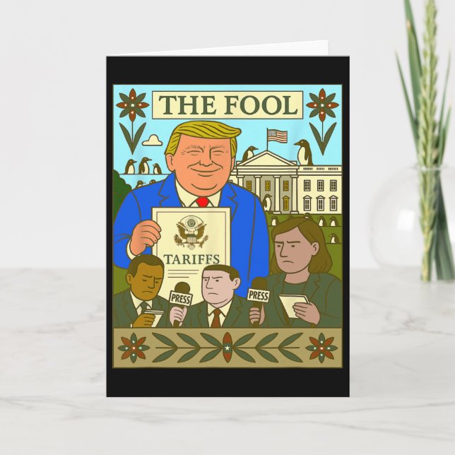 Carte de tarot de Trump Le Fou impose un tarif sur (Devant)