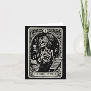 Carte de tarot d'Halloween d'enseignant de musique