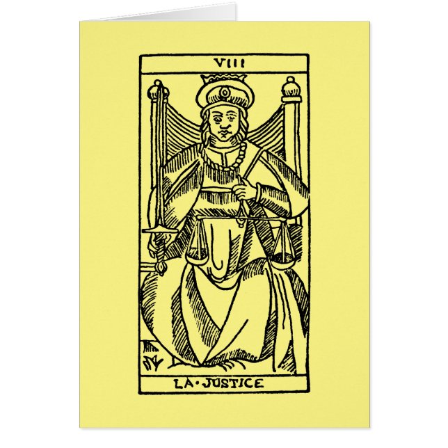 Carte de tarot : Justice (Devant)