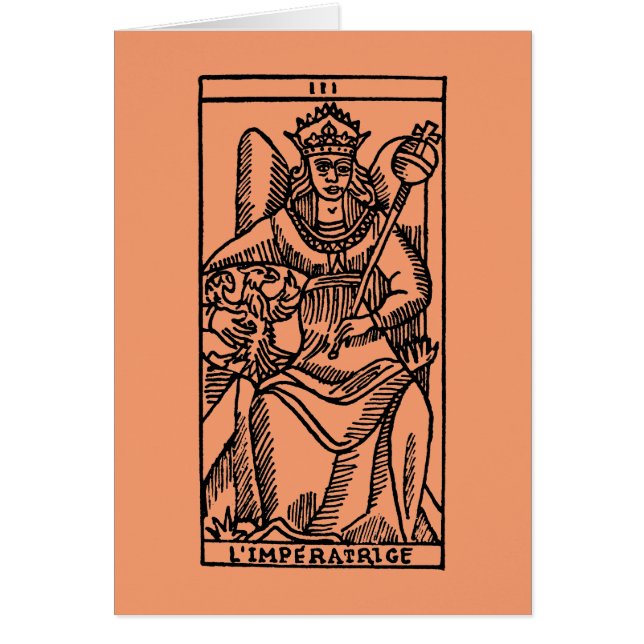 Carte de tarot : L'impératrice (Devant)