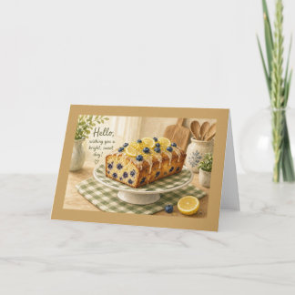 Carte de tarte au citron et aux myrtilles Bright S