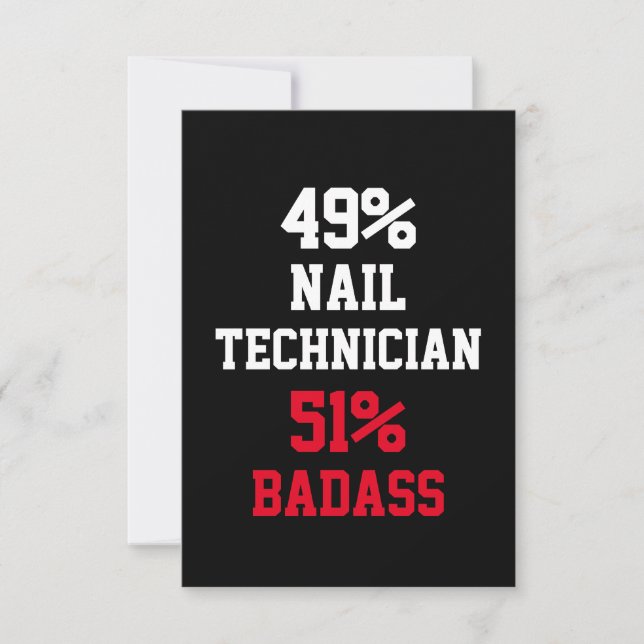 Carte de technicienne de nailos badass (Devant)