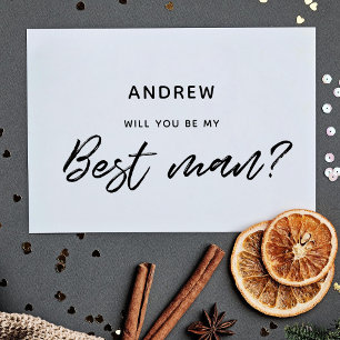 Carte de témoin de mariage en typographie moderne