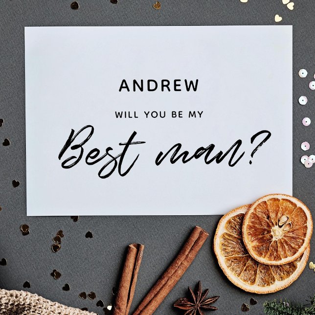 Carte de témoin de mariage en typographie moderne (Créateur téléchargé)