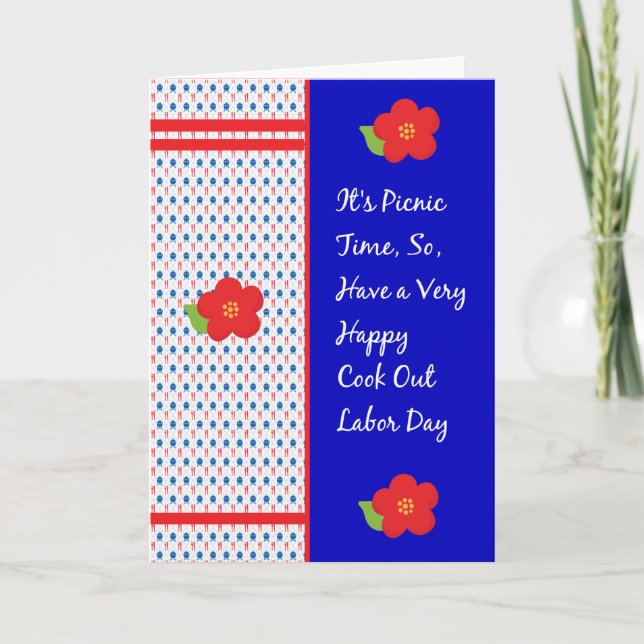 Carte de temps de pique-nique pour la fête du trav (Devant)