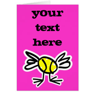 Carte de tennis avec texte personnalisé