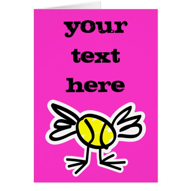 Carte de tennis avec texte personnalisé (Devant)