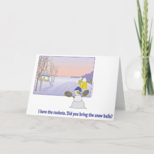 Carte de tennis de la journée d'hiver