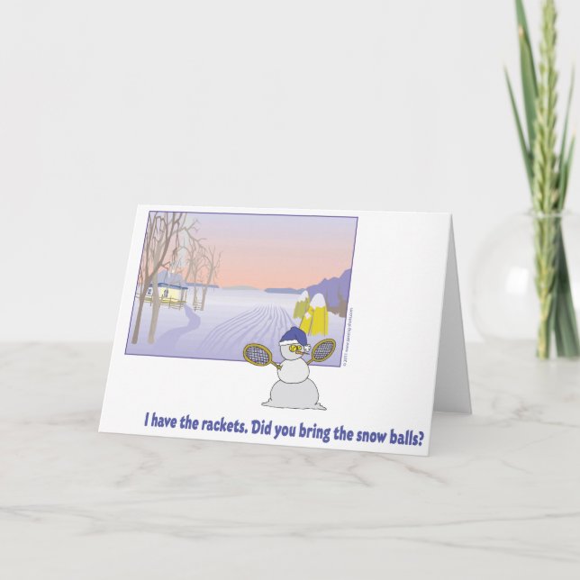 Carte de tennis de la journée d'hiver (Devant)