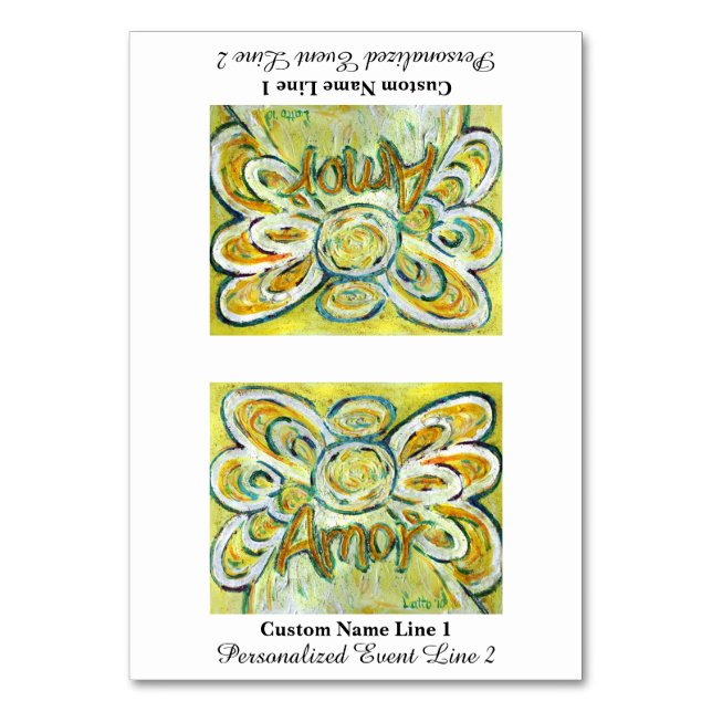 Carte de tente Amor Inspiration Word Angel Table (Par défaut)