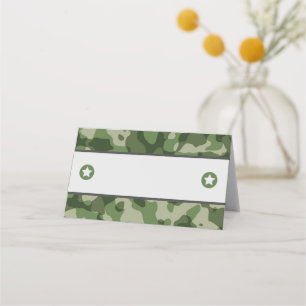 Carte de tente du menu militaire de l'Armée de Cam