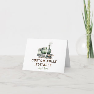 Carte de tente pliable pour train personnalisable