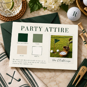 Carte de tenue de fête d'anniversaire de golf Coun