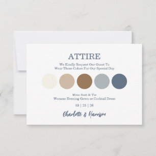 Carte de tenue de mariage moderne à joindre à l'in