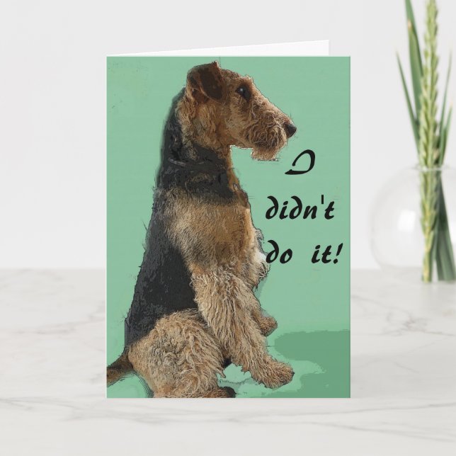 Carte de terrier d'Airedale (Devant)