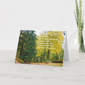 Carte de thanksgiving avec le 95:2 de psaume