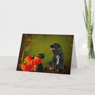 Carte de thanksgiving de cocker