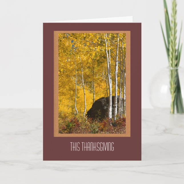 Carte de Thanksgiving de Fall Aspens (Devant)
