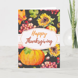 Carte de thanksgiving de récolte d'automne de