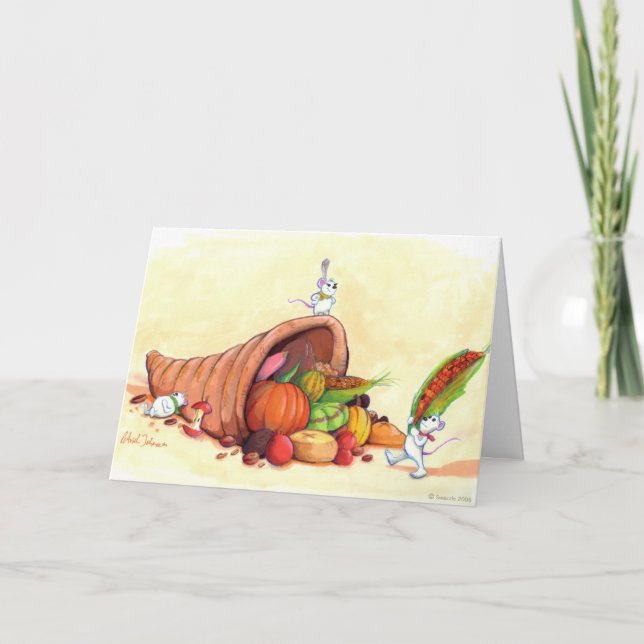 Carte de thanksgiving de souris (Devant)