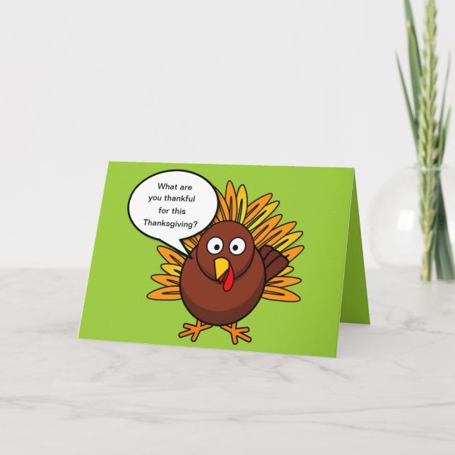 Carte de Thanksgiving de Turquie inquisante (Devant)