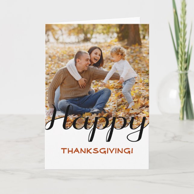 Carte de Thanksgiving personnalisée avec photo (Devant)