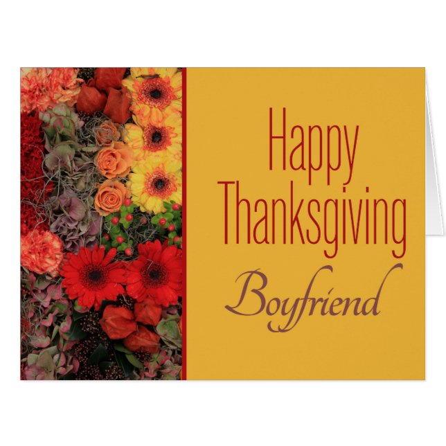 Carte de Thanksgiving pour copain (Devant horizontal)