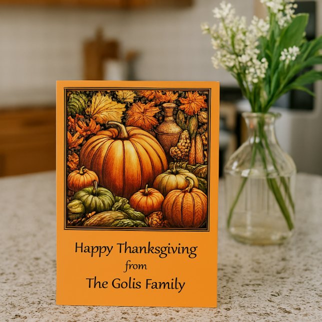 Carte de Thanksgiving pour les récoltes des vacanc (Créateur téléchargé)