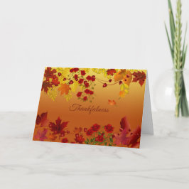 Carte de thanksgiving/Tout-Occasion de feuille