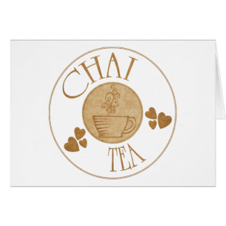Carte de thé de Chai
