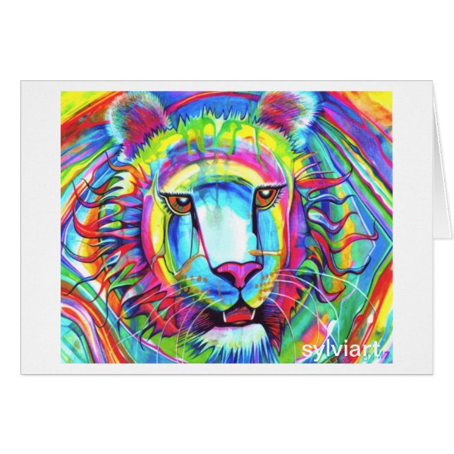 Carte de TIGRE d'ARC-EN-CIEL - copyright ©1999 (Devant horizontal)