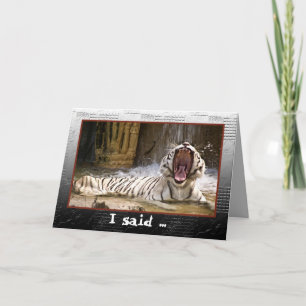 Carte de tigre de joyeux anniversaire